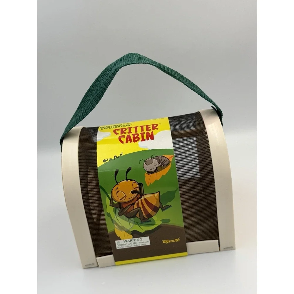 Toysmith Critter Cabin Bug Catcher Habitat Wooden Insect Carrier Kids Toy
